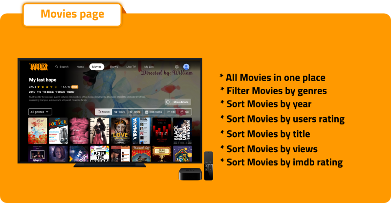 TvFlix - Movies - TV Series - Live TV Channels for Android TV - 9