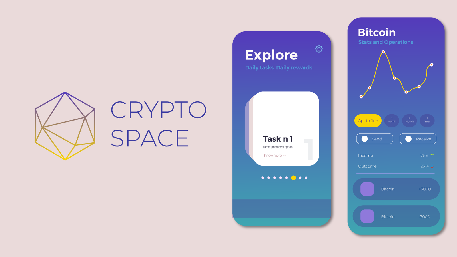Cryptospace Flutter Crypto &amp; Blockchain Mobile App template