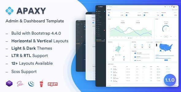 Apaxy - Admin &amp; Dashboard Template   Design Uikit