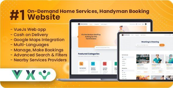 Customer Website For On-Demand Home Services, Business Listing, Handyman Booking Flutter Travel Booking &amp; Rent Mobile App template
