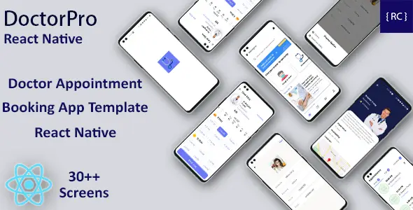 Doctor Appointment Booking Android App + Doctor Appointment iOS App Template React Native |DoctorPro React native Travel Booking &amp; Rent Mobile Uikit