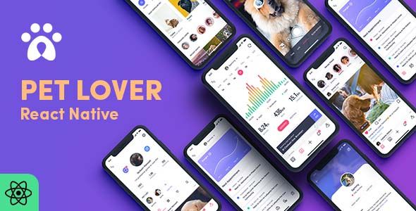 Pet Lover Social React Native App Template React native Social &amp; Dating Mobile App template
