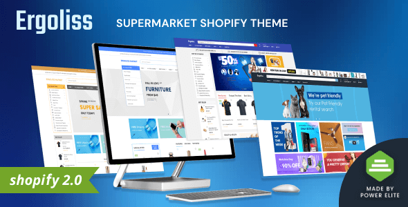 Ergoliss - Multipurpose Shopify OS 2.0 Theme for Supermarket &amp; Grocery Store  Ecommerce Design Uikit