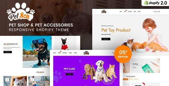 Petson - Pet Shop &amp; Pet Accessories Shopify Theme  Ecommerce Design 