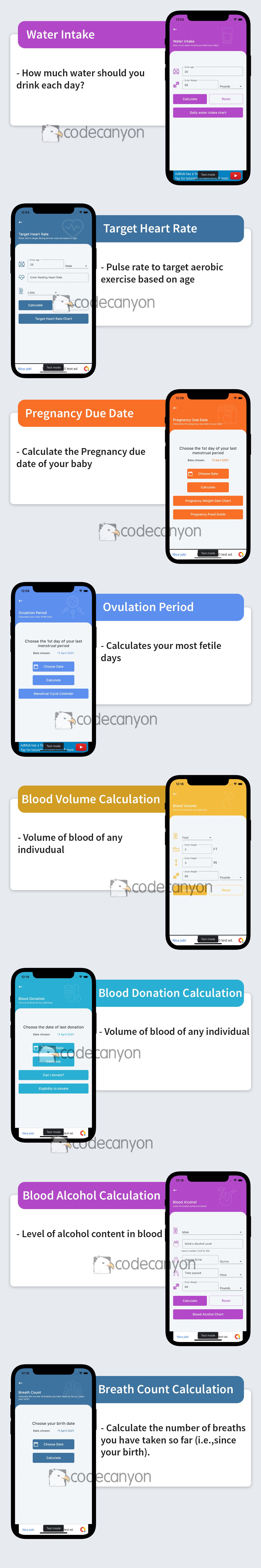 Flutter Health Calculation with Admob ready to publish - 7