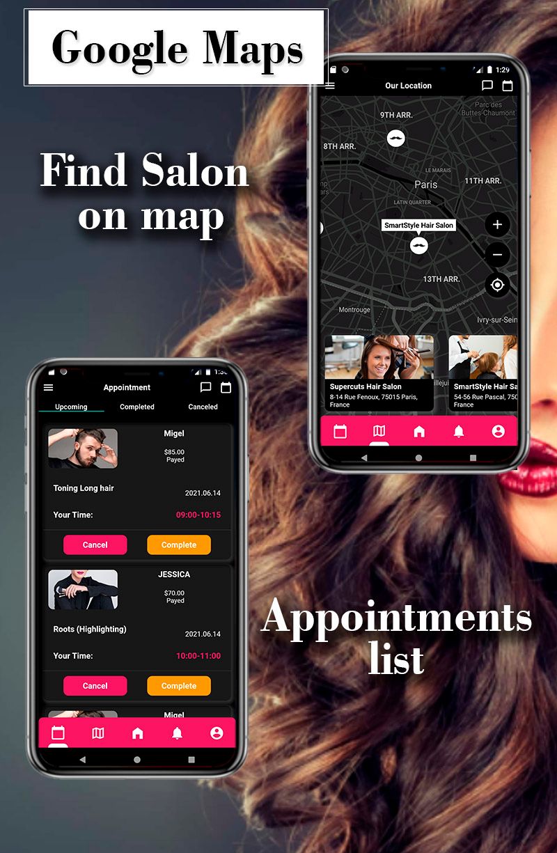 Multiple Barbershops, Salons Booking App - Full Flutter Application with Admin Panel (Android+iOS) - 5