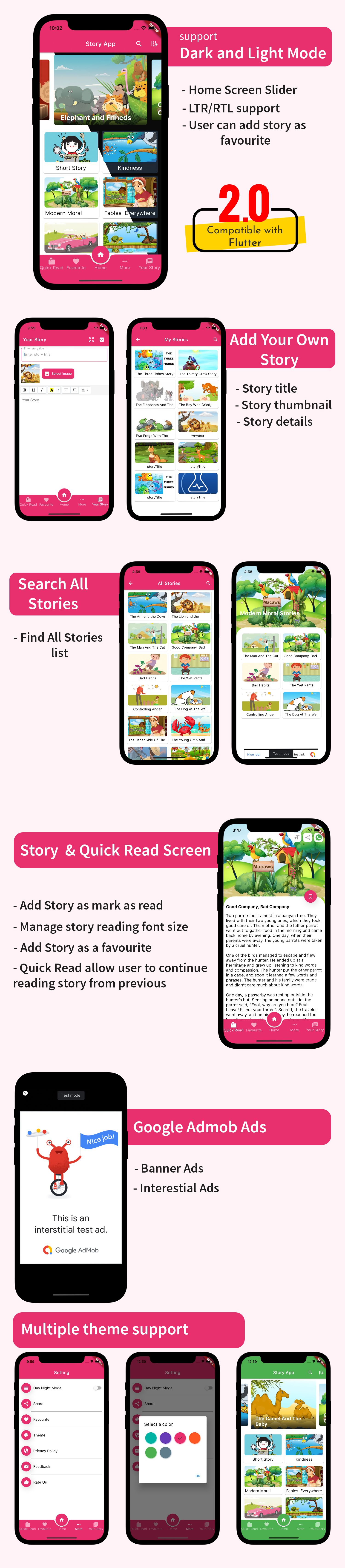 Flutter Story Book App with Admin panel | Flutter full source code | Ready to publish - 10