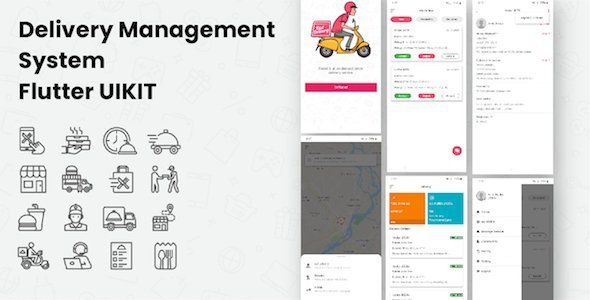 GoDelivery - Delivery Management System Flutter App Flutter Food &amp; Goods Delivery Mobile App template