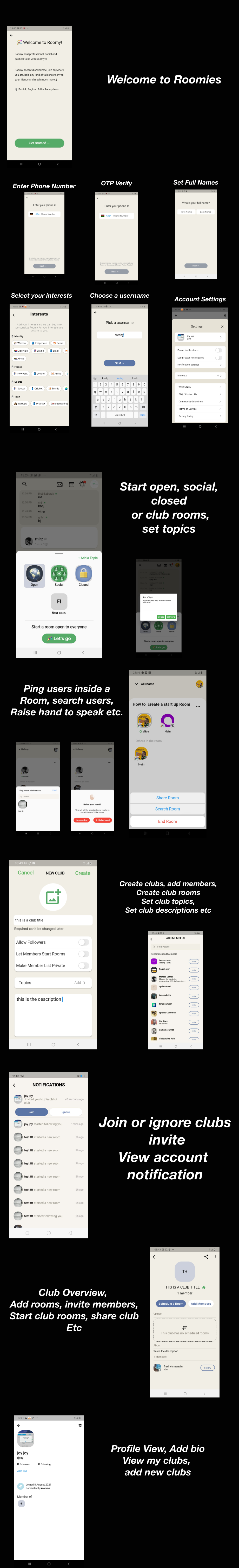 Roomies - Clubhouse Clone and Social Audio App - 2