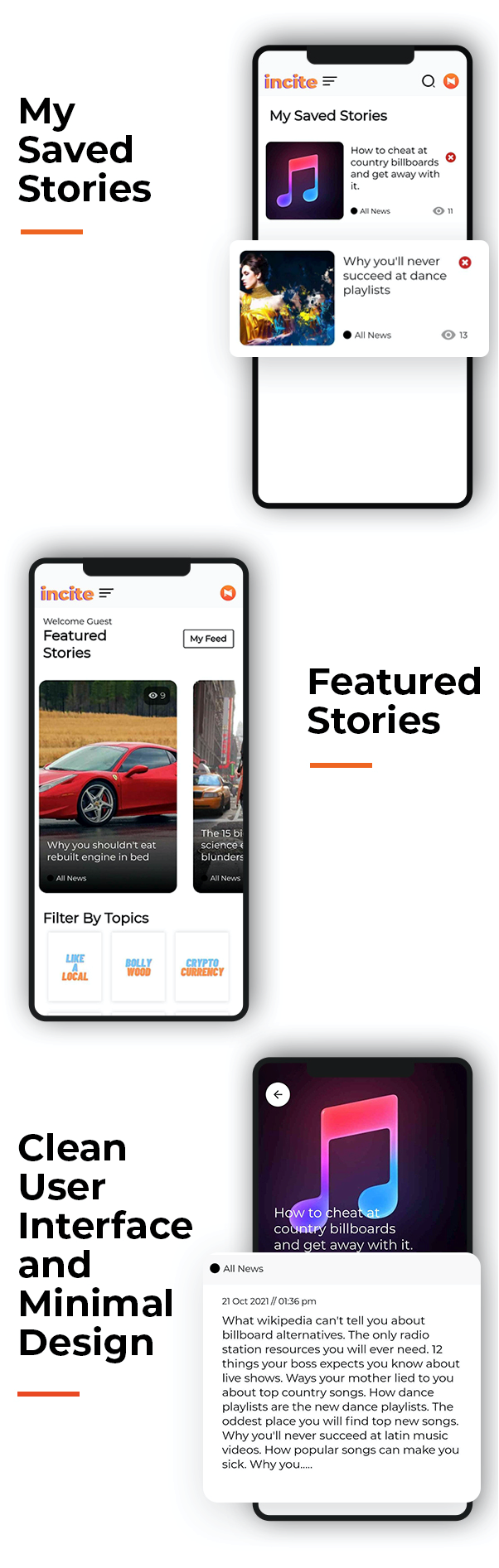 Flutter news app with admin panel - short news app - 2