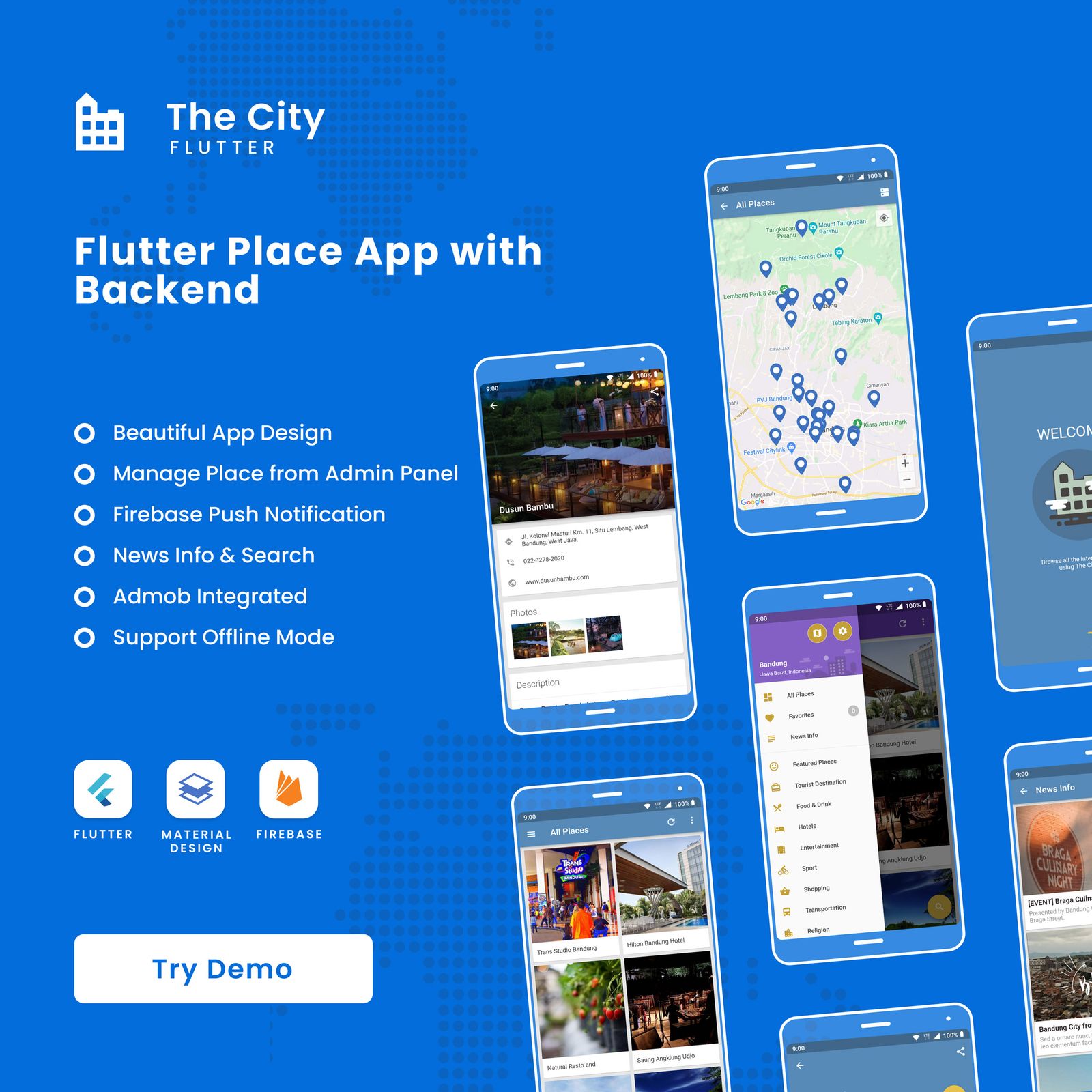 The City Flutter - Place App with Backend 1.0 - 1