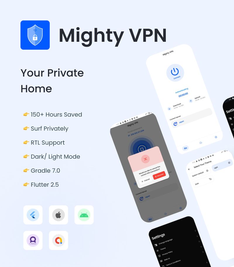 MightyVPN :Flutter app for Secure VPN and Fast Servers VPN - 4
