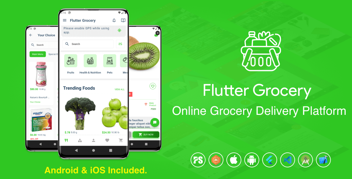Flutter Grocery Delivery Boy App for iOS and Android ( 1.4 ) - 1