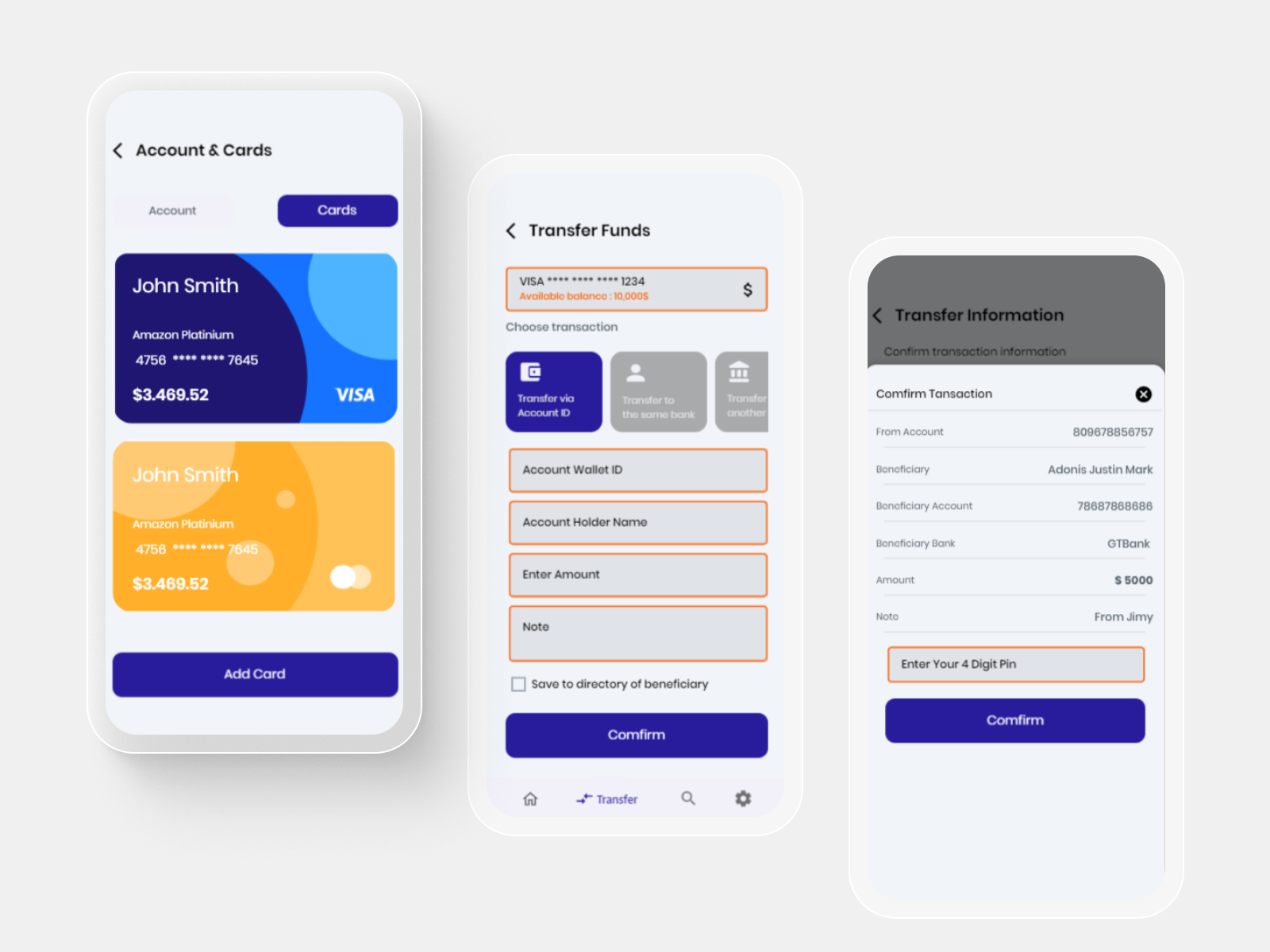 Aza Bank | Banking & Finance App Flutter Template UI Kit Flutter Mobile ...