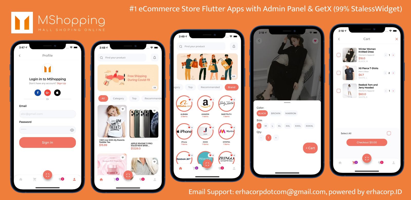 MShopping - #1Mall Shopping Full Flutter v2.10x App | E-Commerce | Multi Vendor | Admin Panel | GetX - 1