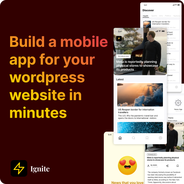 Ignite | Flutter wordpress mobile app