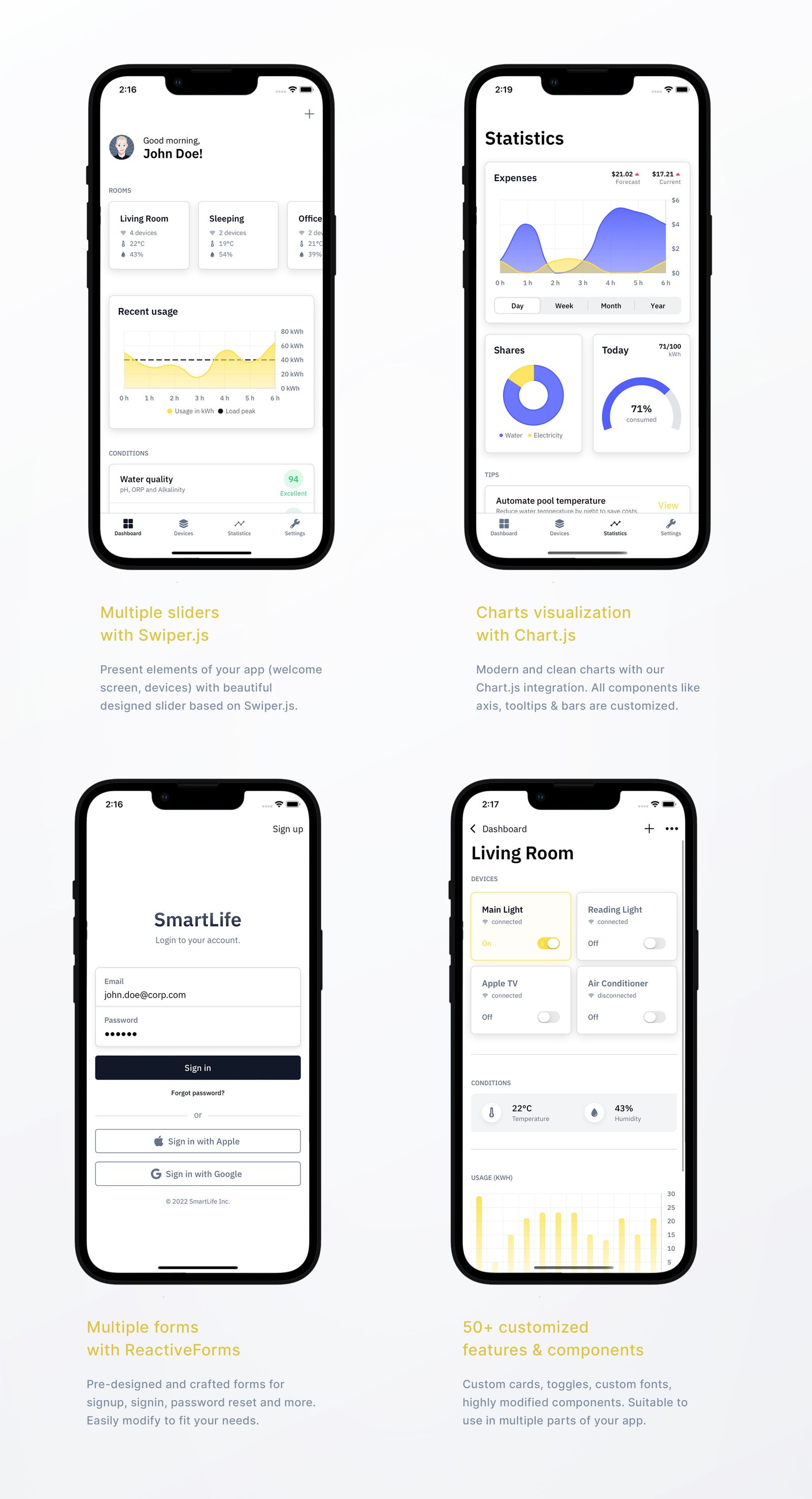 Smart Life | Mobile App Template | Ionic 6 | Capacitor 3 - 1