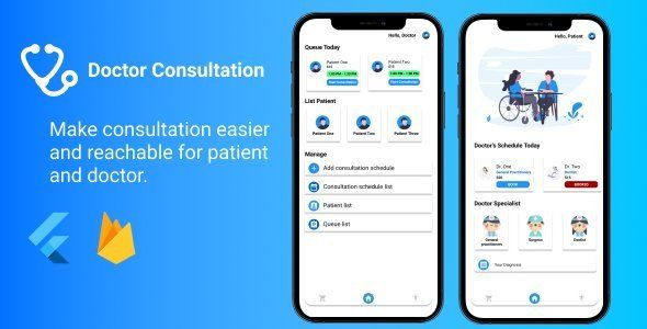 Booking Doctor Consultation - Flutter with Firebase Flutter Travel Booking &amp; Rent Mobile App template