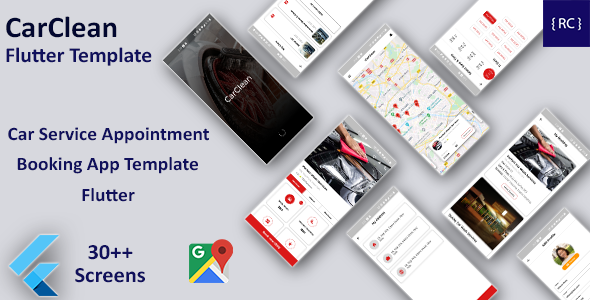 Car Service Appointment Booking Android App Template + iOS App Template | Flutter 3 | CarClean Flutter  Mobile App template