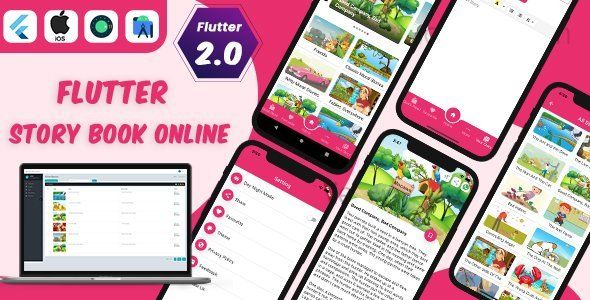 Flutter Story Book App with Admin panel | Flutter full source code | Ready to publish Flutter Books, Courses &amp; Learning Mobile App template