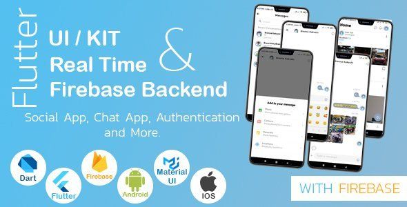 Flutter UI Kit With Real Time Firebase (Social App, Chat App &amp; More.) Flutter Ecommerce Mobile App template