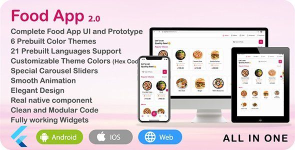 Food App - Flutter UI Theme Flutter  Mobile Uikit