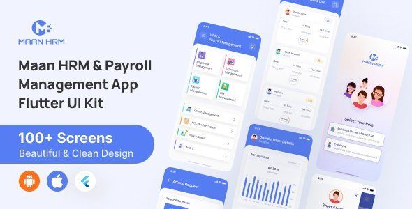 Maan HRM Flutter UI Kit Flutter  Mobile App template