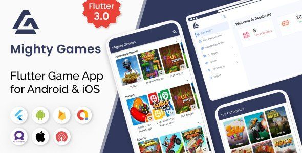 MightyGame - Flutter All in One Game App with php backend Flutter Ecommerce Mobile App template