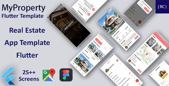 Real Estate Android App + Real Estate iOS App Template | Flutter | MyProperty Flutter Travel Booking &amp; Rent Mobile App template