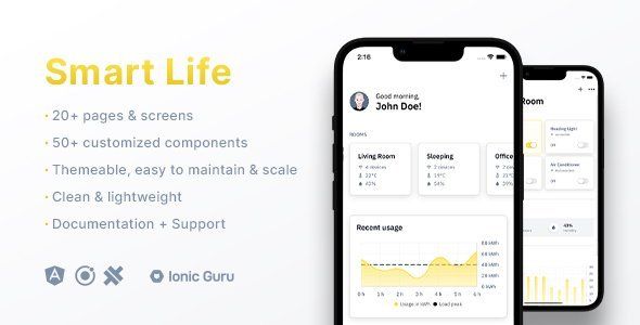 Smart Home - Device Control | Mobile App Template | Ionic 6 | Capacitor 3