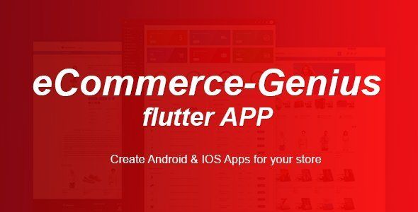 eCommerceGenius APP - Multi-vendor eCommerce Android and IOS Flutter App Flutter Ecommerce Mobile App template