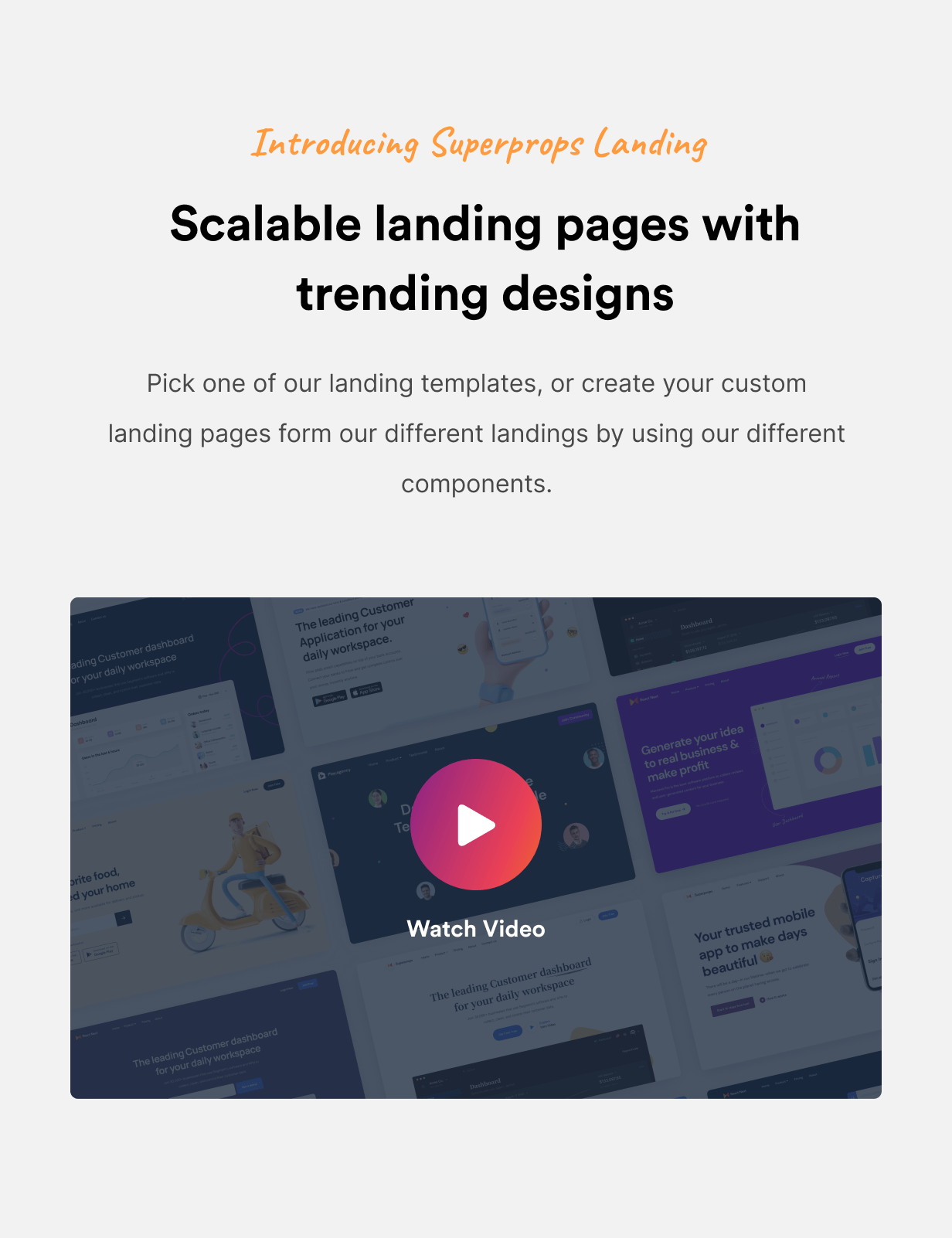 SuperProps Gatsby- React Gatsby JS Landing Page Templates - 2