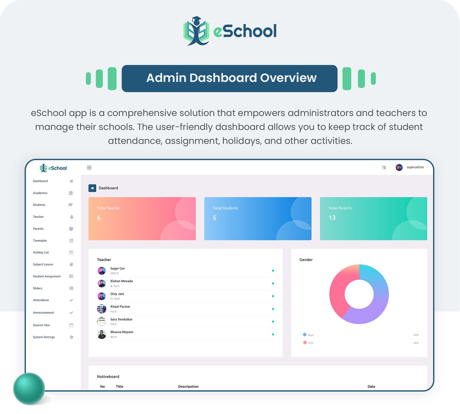 eSchool - Virtual School Management System Flutter App with Laravel Admin Panel - 18