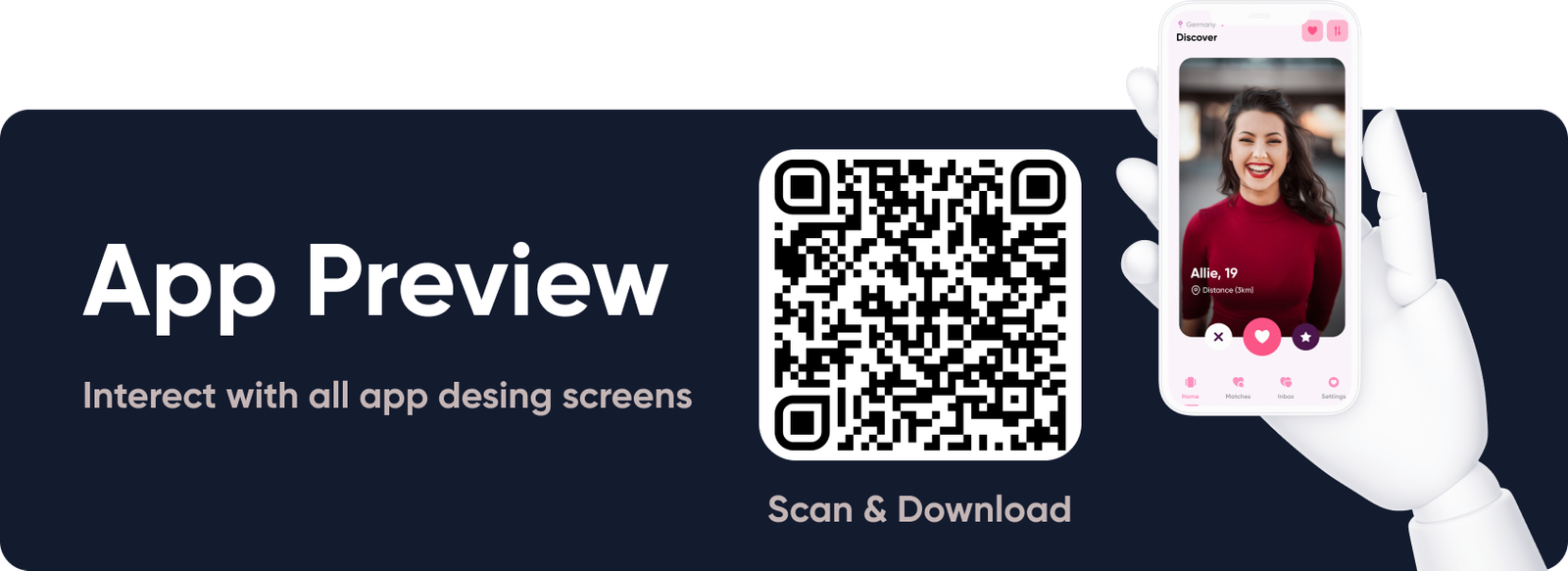 GoDate - Dating App | Badoo | Bumble | Happn | Social | Matches | Swipes | Tinder Clone Flutter UI - 1
