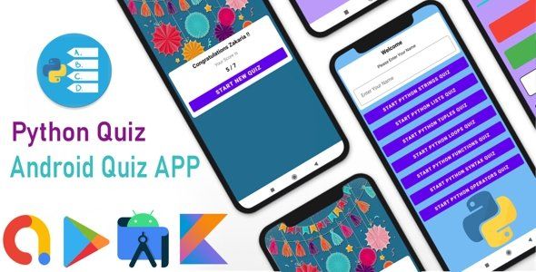 Python Quiz - Android Quiz App Using Kotlin    