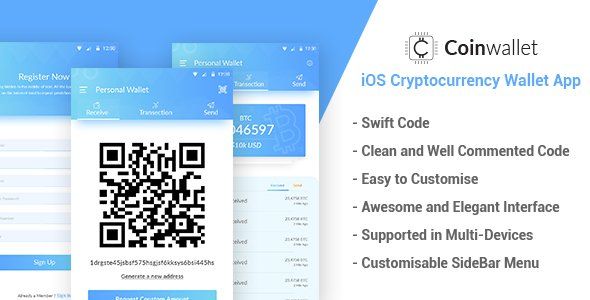 CoinWallet - iOS Cryptocurrency Wallet Template    