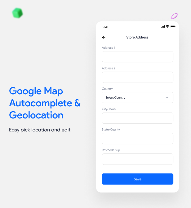 Google Map Autocomplete & Geolocation