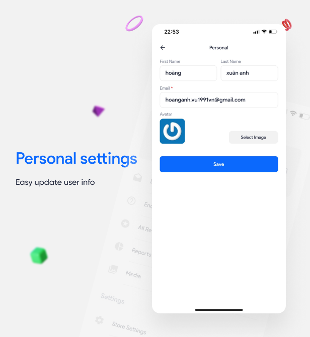 Personal settings