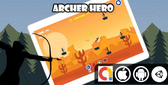 Archer Hero Unity 2D Shooter Game With Admob for Android and iOS    