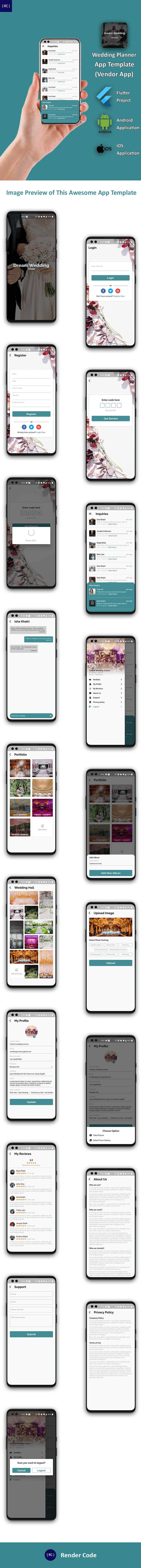 Wedding Planning Android App Template + iOS App Template | 2 Apps | Flutter | DreamWedding - 9