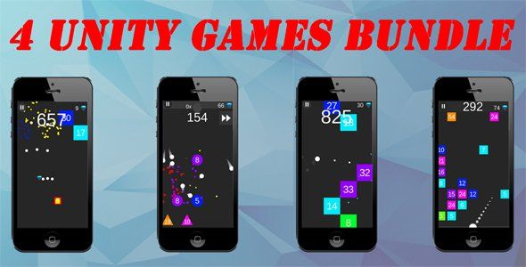 4 Unity Games Bundle + Admob    