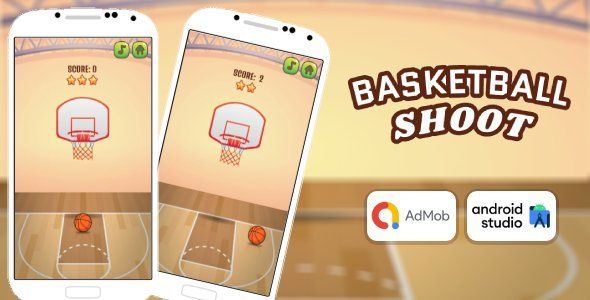Basketball Shoot Game Android Studio Project with AdMob Ads + Ready to Publish Unity Game Mobile App template