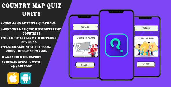 COUNTRY MAP ULTIMATE QUIZ ANDROID UNITY GAME