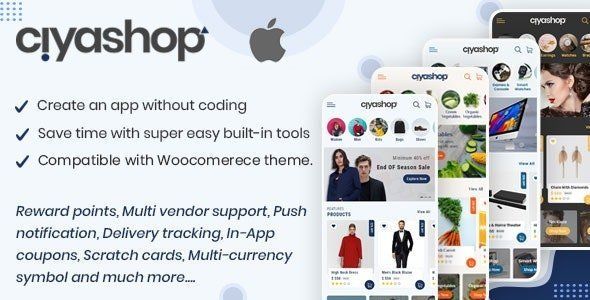 CiyaShop Native iOS Application based on WooCommerce iOS Ecommerce Mobile App template