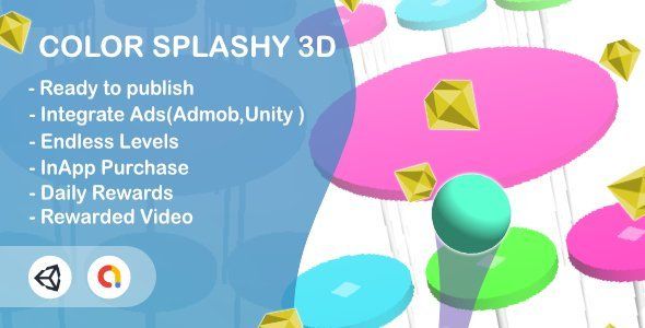 Color Splashy(Unity Game+Admob+iOS+Android) Unity Game Mobile App template