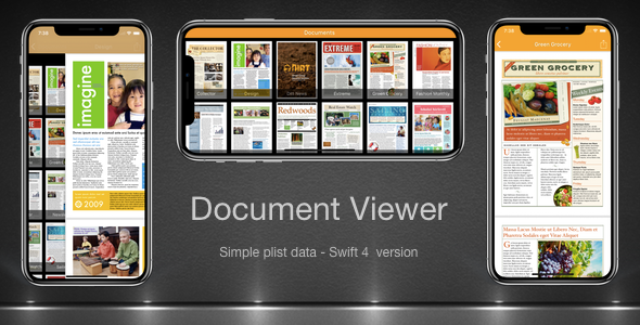 Document Viewer App Swift 4 iOS  Mobile App template