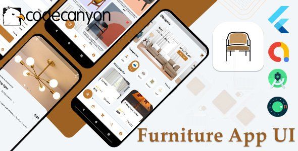 Flutter Furniture app UI template    