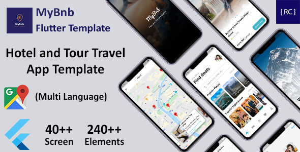 Flutter Hotel Booking and Tour Travel App Template in Flutter | Multi Language | MyBnb    