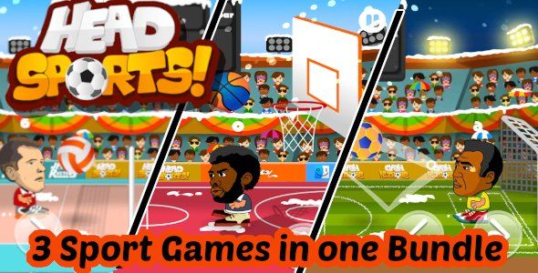 Head Sports Unity (Android and iOS) Project With Admob - 3 Sport Games in 1 Bundle    