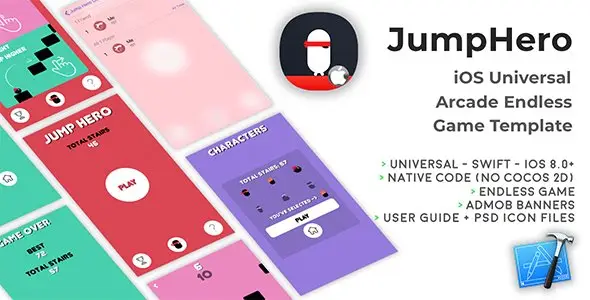 JumpHero | iOS Universal Game Template (Swift)    